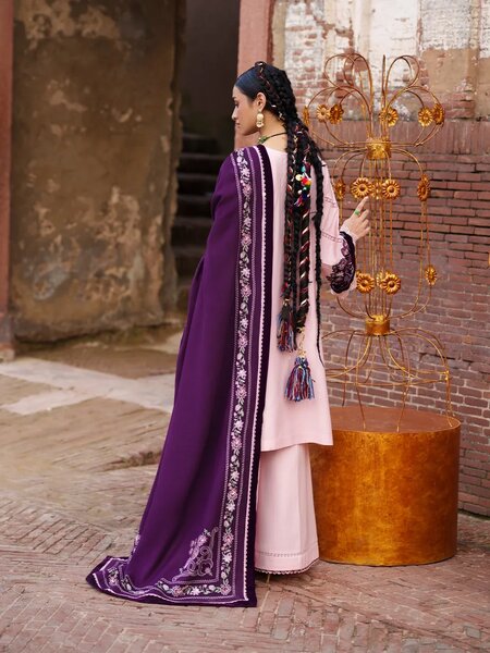 Gulnar by Bin Ilyas Unstitched Embroidered Karandi 3 Piece Suit BI26UGK 1012B - Festive Collection