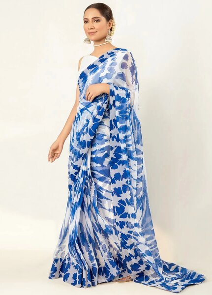 Imran Aftab RTW Printed Chiffon Saree IASC 08 - Festive Collection