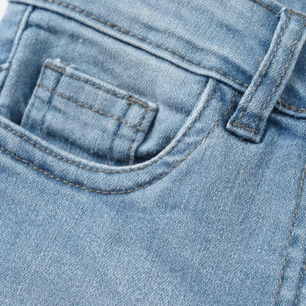 Girls Denim Rigid Pant Basic – Light Blue