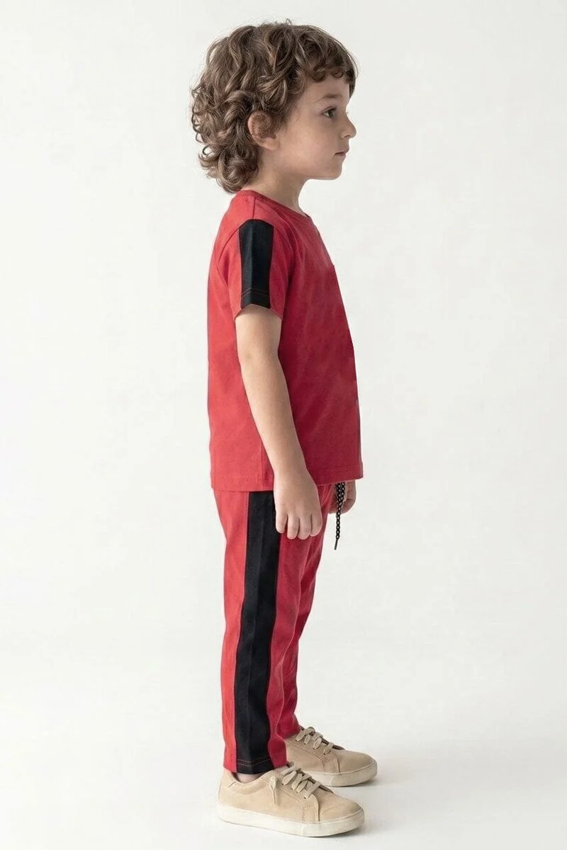 Tiny Teens Kid's Contrast Panel Twin Set