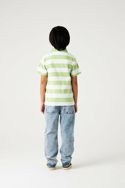 Boys Pistachio Rugby Polo Shirt