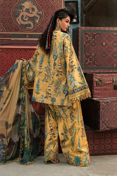 M Prints by Maria B Unstitched Printed Cambric 3 Piece Suit MB26UPC 6A - Casual Collection