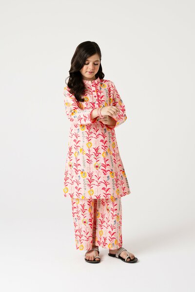 Garden Bloom Cotton Kurta Set - 2pc