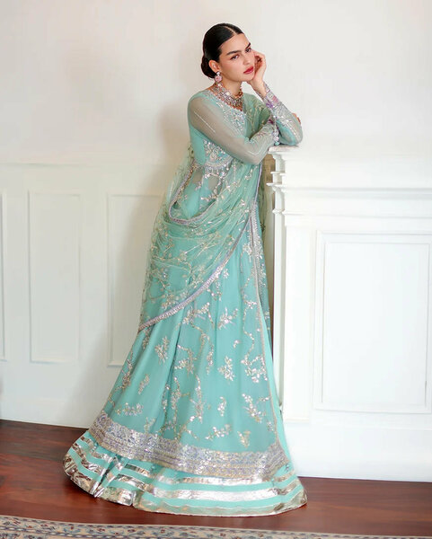 Whispers of Grace by Roheenaz Unstitched Embroidered Chiffon 3 Piece Suit RN26UWG Theodora RUNCH260205 - Wedding Collection
