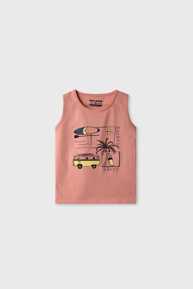Boys Surfer Waves Tank Top