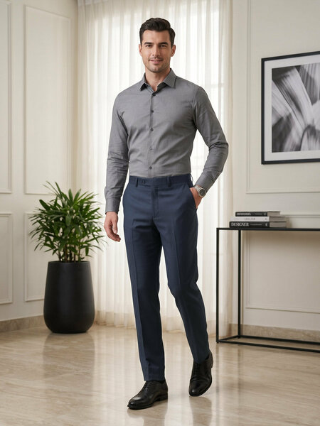 Navy Blue Executive Formal Dress Pant (FDT-436)