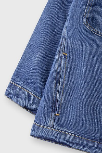 Boys Blue Fur-Collar Denim Jacket