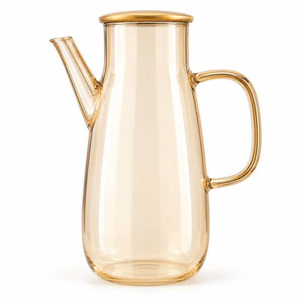 Glass Oil Bottle with Handle & Lid – 800 ml