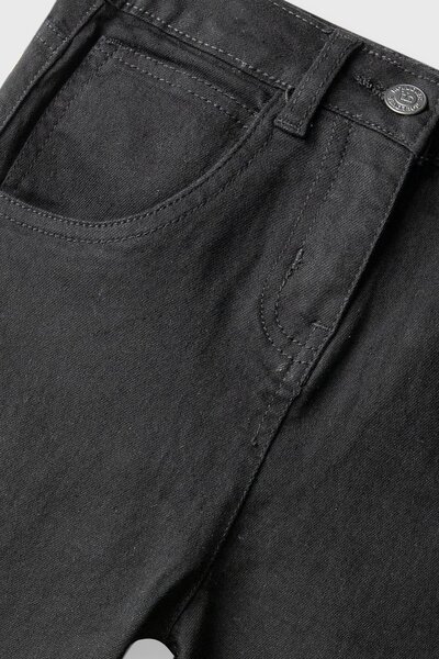 Girls Black Balloon Fit Denim Jeans