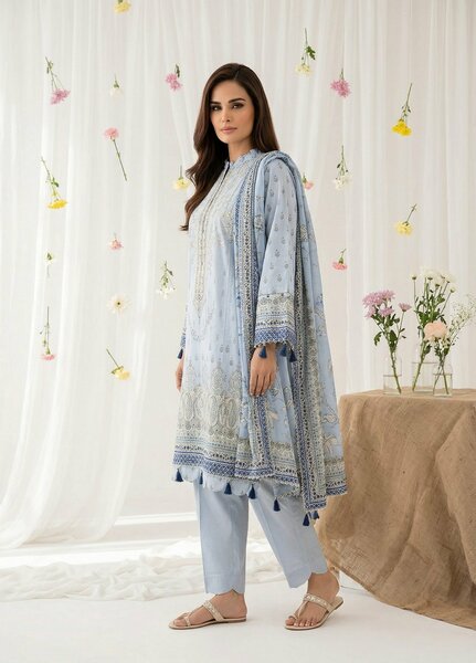 Salina by Regalia Textiles Unstitched Digital Printed Lawn 3 Piece Suit RG26ULSP D2 - Casual Collection
