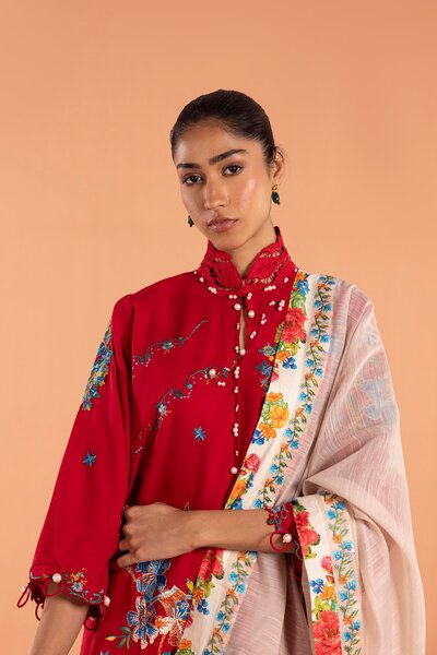 Unstitched Muzlin Lawn 3 Piece Suit
