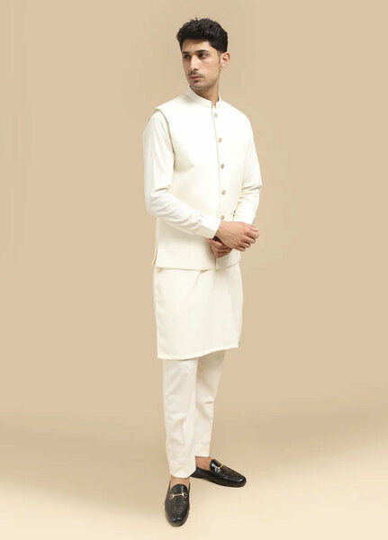 Mazham Pret Plain Blended 3 Piece Suit BKTWBW