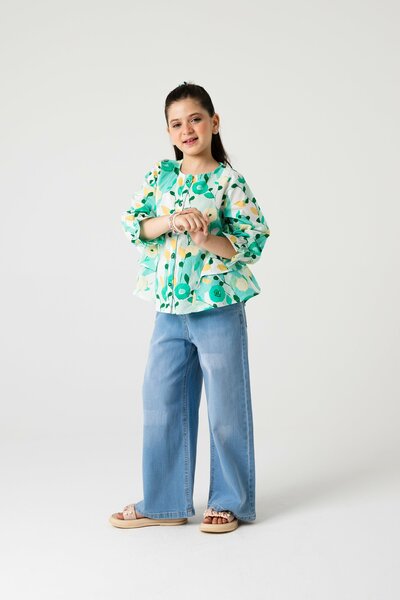 Verdant Whimsy Frill Top