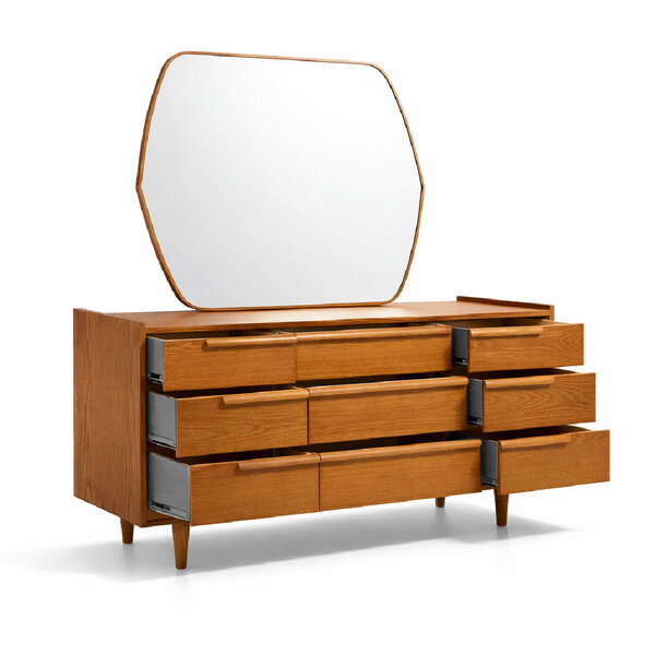 Nora Wooden Dresser with Mirror