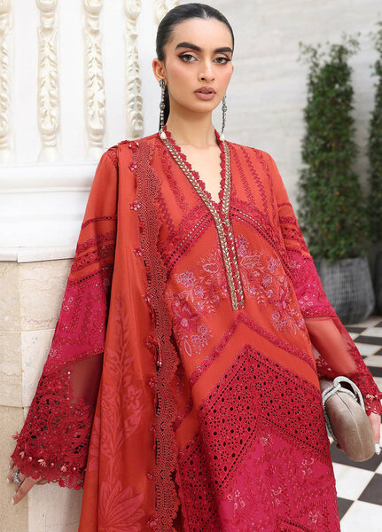 Maria B Unstitched Embroidered Lawn 3 Piece Suit MB26ULE D13 - Eid Collection