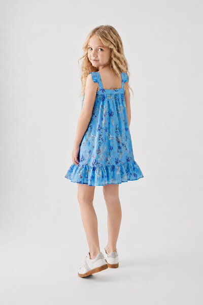 Blue Blossom Cotton Dress
