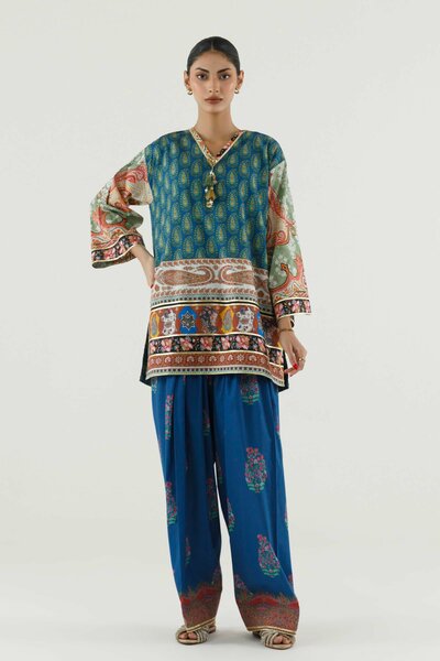 Stitched Printed Lawn Suit+ Shalwar
