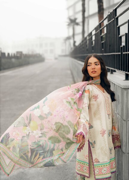 Zync by Florent Unstitched Embroidered Lawn 3 Piece Suit FL26ZU FZ-5A - Summer Collection