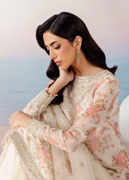 Roselle by Zarif Unstitched Embroidered Chiffon 3 Piece Suit ZR26UR ZRRPE-FABLE 07 - Festive Collection