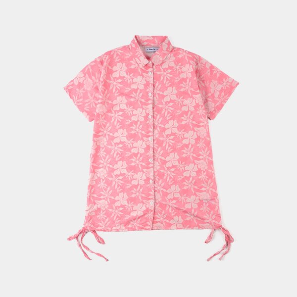 Girls Poly Lawn Casual Top (Mellow) – Pink