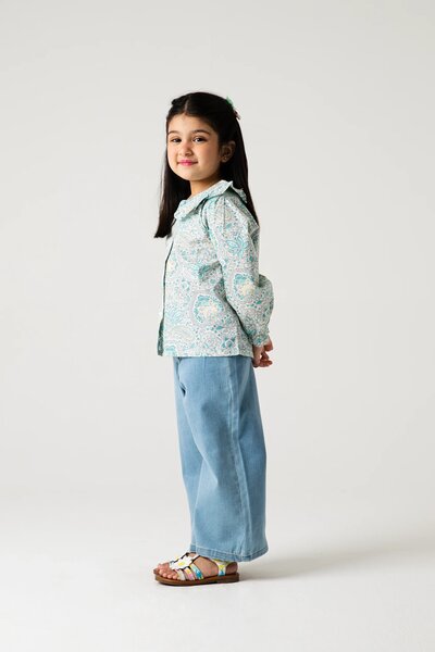 Ivory Paisley Printed Cotton Top