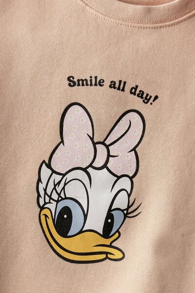 Girls Daisy Day Peach Sweatshirt