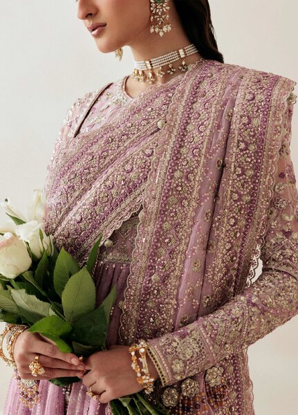 Aik Shaam by AIK Atelier Unstitched Chiffon Embroidered 3 Piece Suit AIK26US D-01 - Wedding Collection