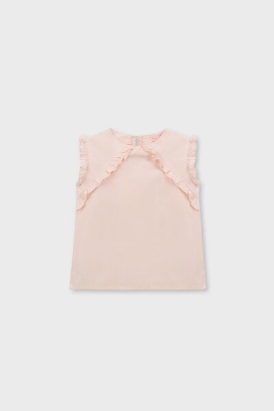 Soft Pink Flutter Cotton Top