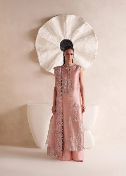 Pari Naz by Neeshay Unstitched Embroidered Tissue Zari 3 Piece Suit NSH26UPN NYRA - Wedding Collection