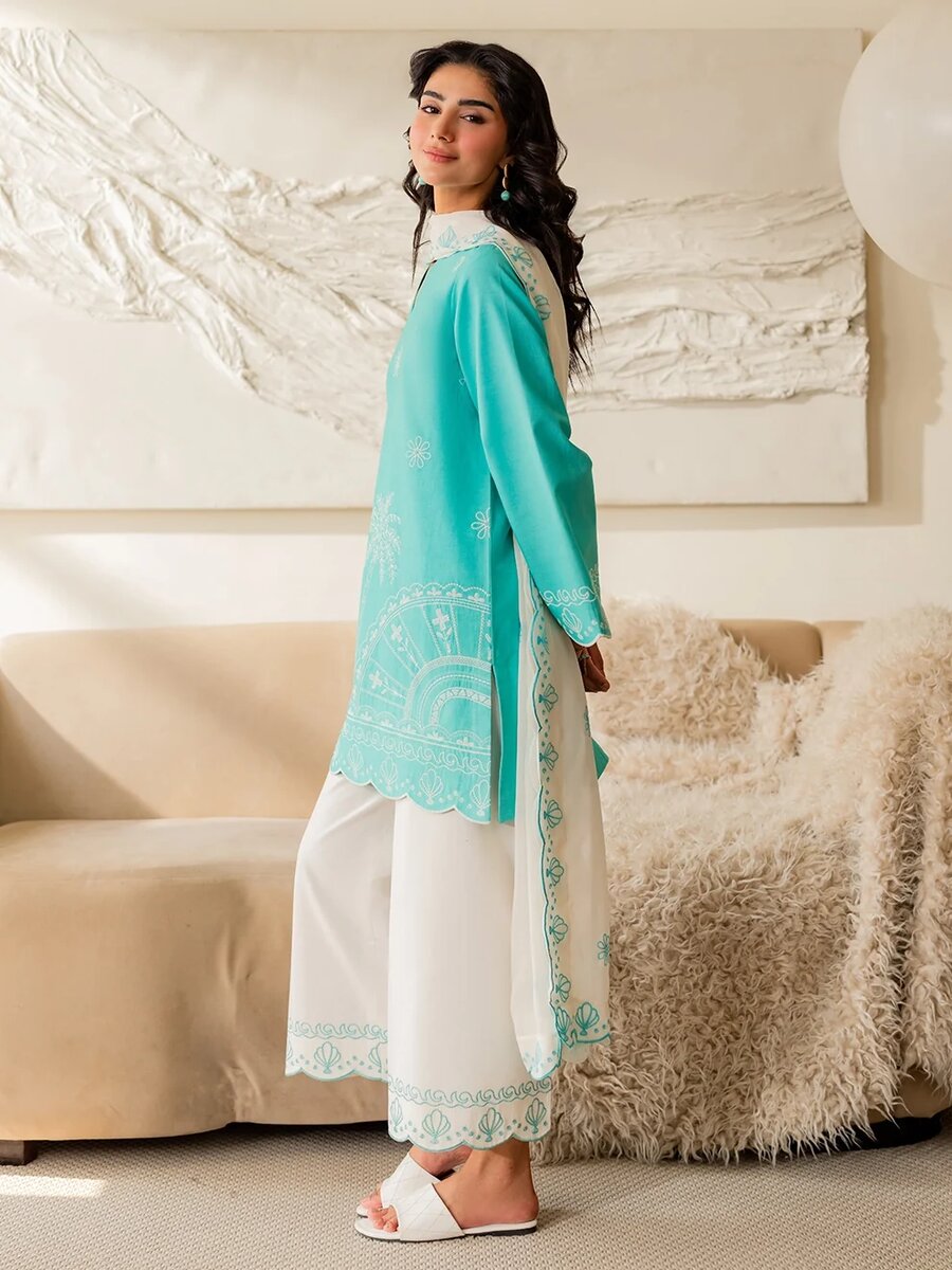 Sea Breeze - 3Pcs Embroidered Set