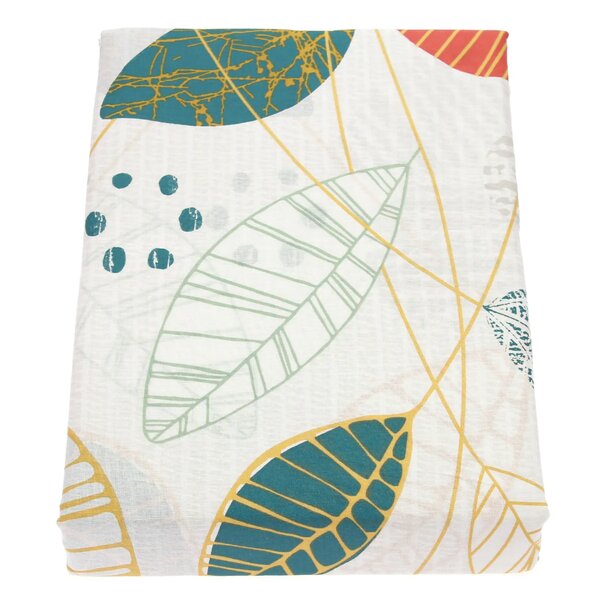 Green Leaf Pattern Double Bedsheet 96x102"©