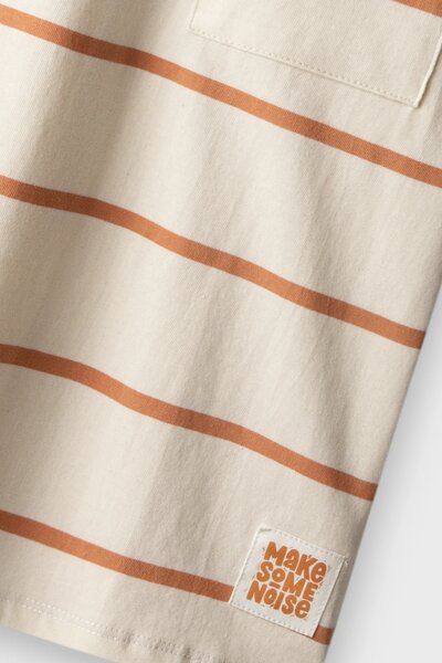Boys Rust Stripe Drop Tee