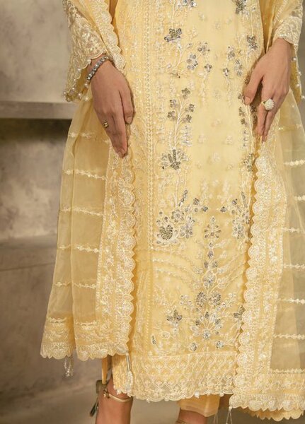 Azira by Gulaal Unstitched Luxury Embroidered Organza 3 piece GL25AF LFU-05 Aureva - Formals Collection