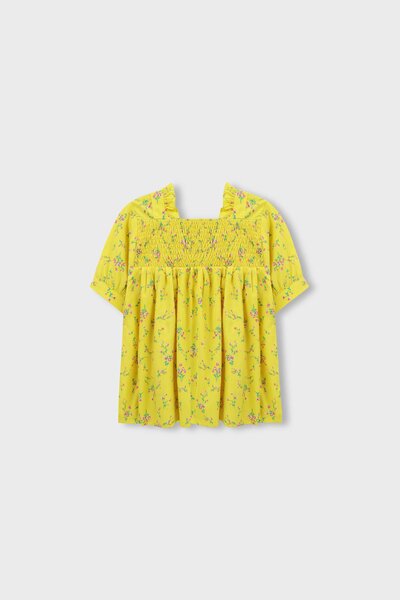 Mustard Bloom Viscose Top