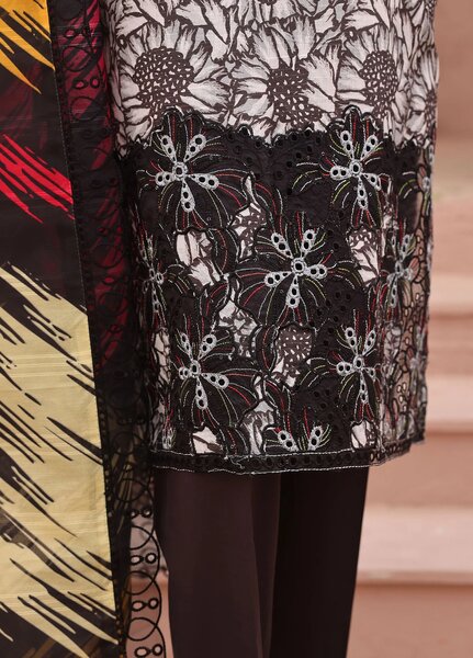 Meenakari by HZ Textiles Unstitched Embroidered Cotton 3 Piece Suit HZ26UCM MEC-1005 - Casual Collection