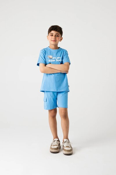 Boys Blue Super Heroes Co-ord Set