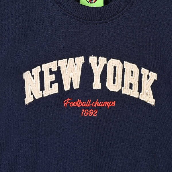 Infant Boys Cotton Terry Sweatshirt New York-NAVY