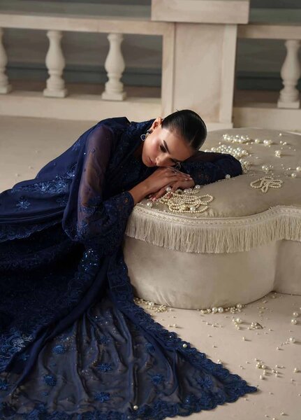 Modern Heirloom by Emaan Adeel Unstitched Embroidered Chiffon 3 Piece Suit EA26UMH Coralia - Festive Collection